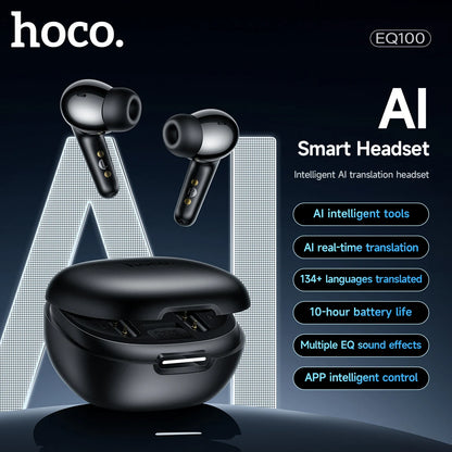 HOCO EQ100 AI Real-Time Translation Earbuds