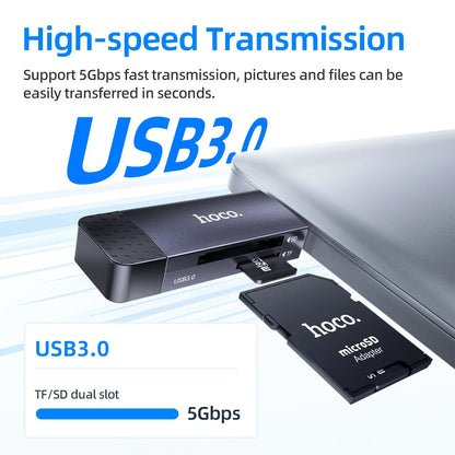 HOCO HB45 2-in-1 USB-A & USB-C Card Reader