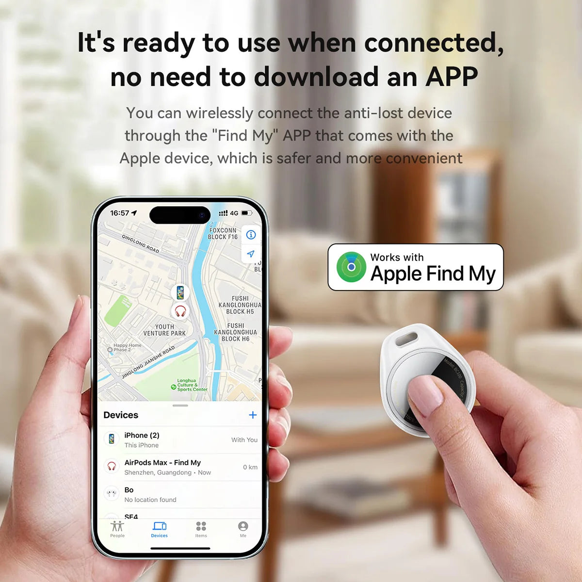 HOCO BC100 Smart Tracker Compatible with Apple Find My