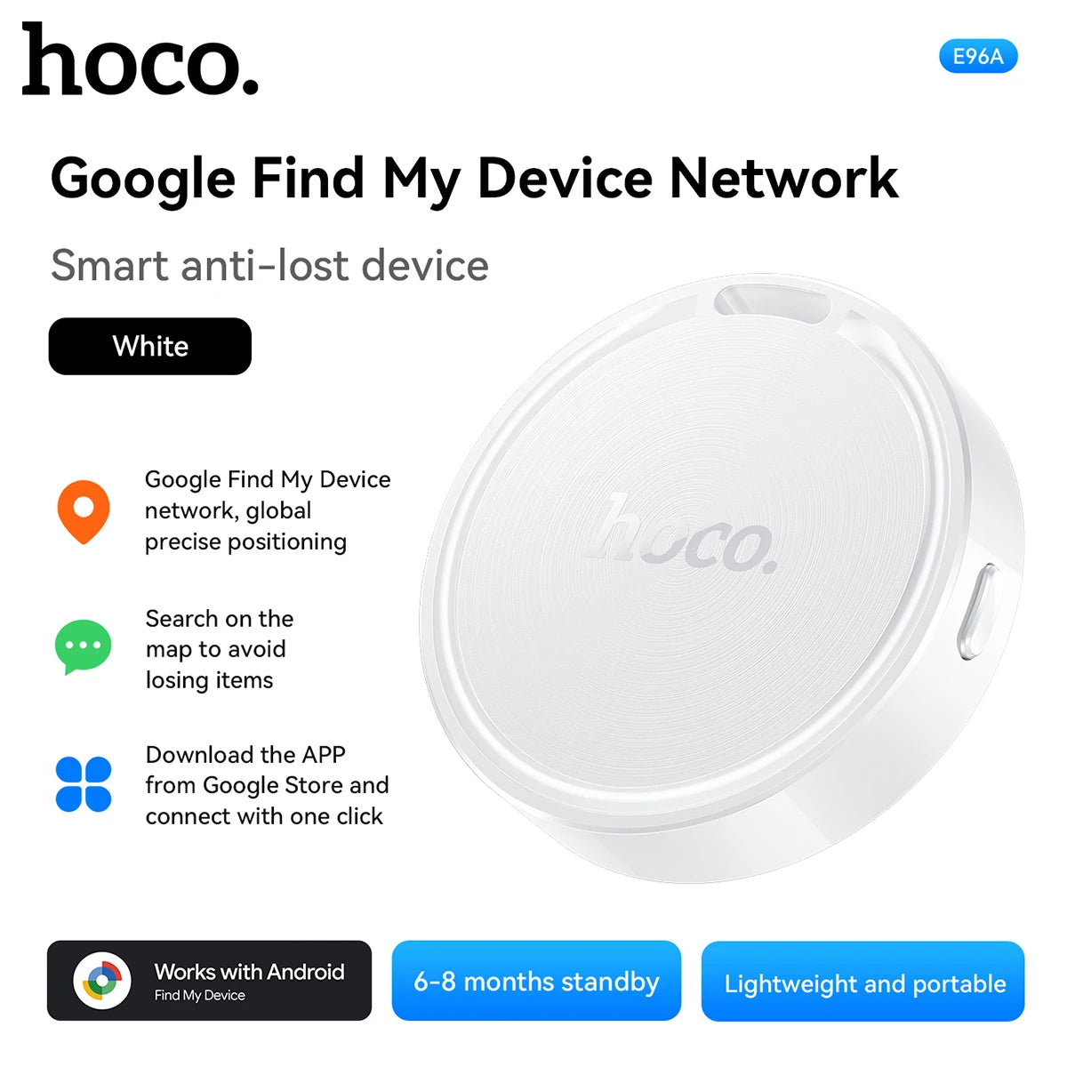 HOCO E96A Smart Tracker for Android (Google Find My Device)