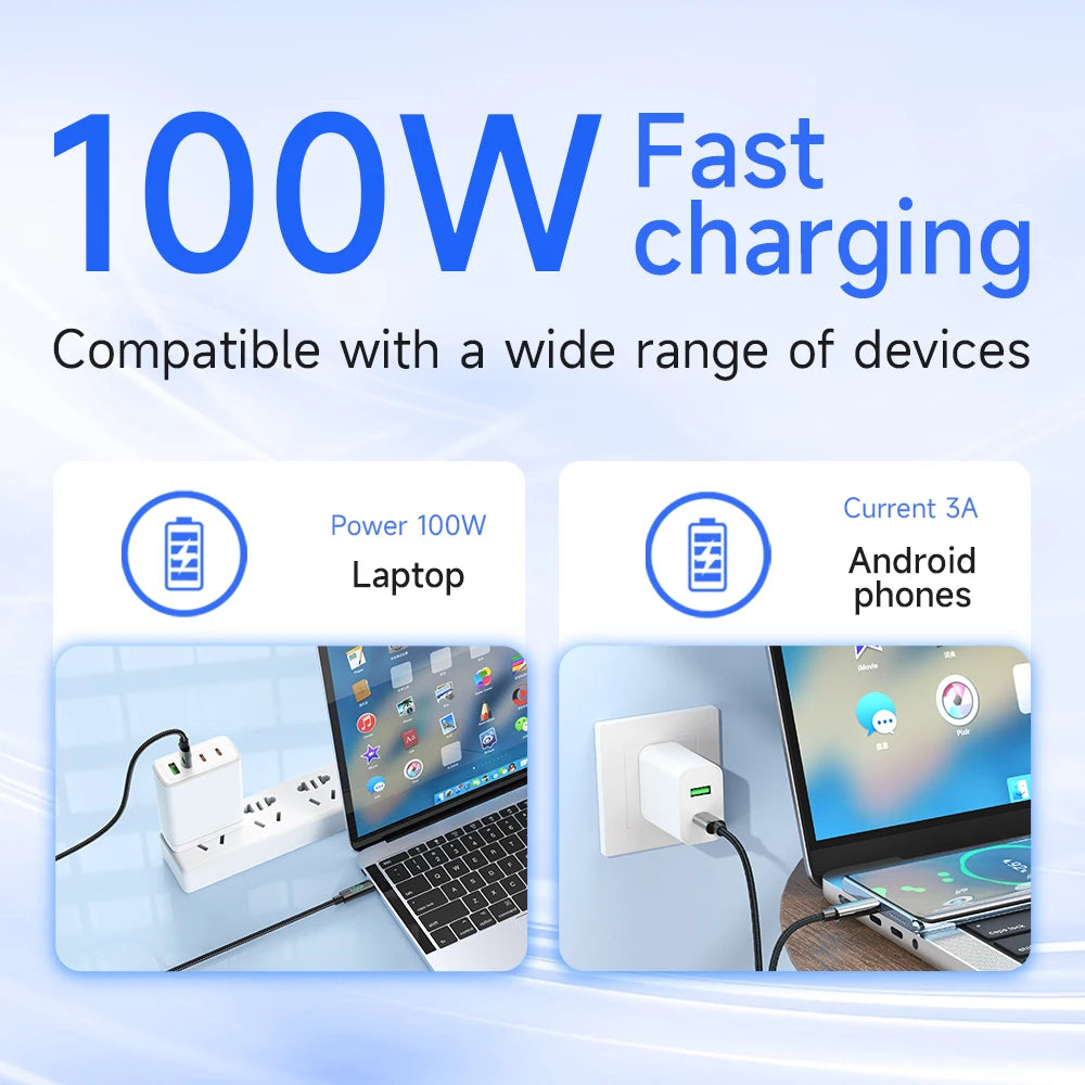 HOCO U125 100W USB-C to USB-C Cable with LED Display