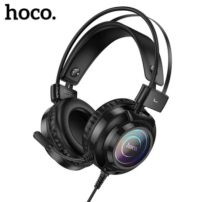 HOCO W110 RGB Gaming Wired Headset with Noise-Canceling Mic