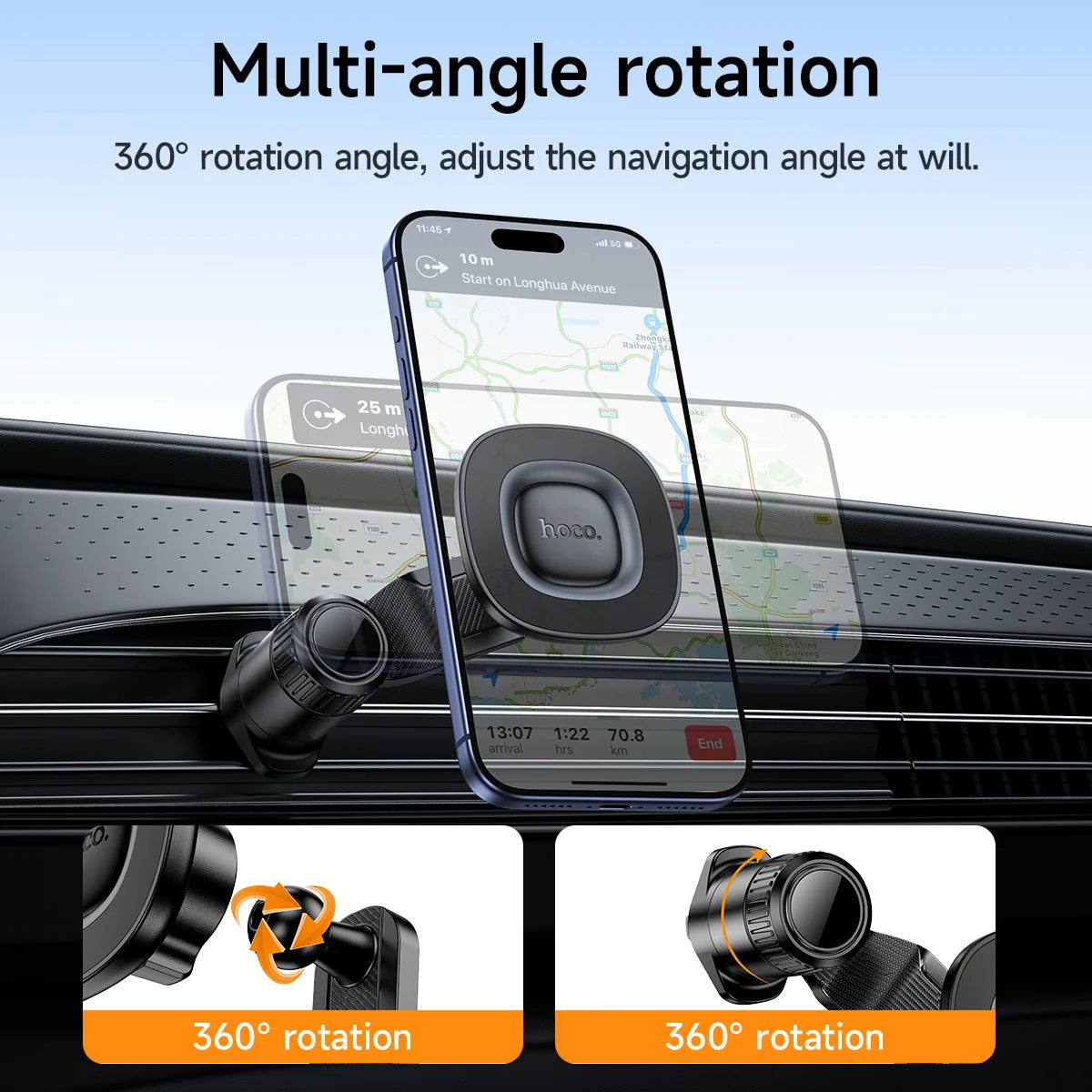 HOCO H74 360° Magnetic Air Vent Car Phone Holder
