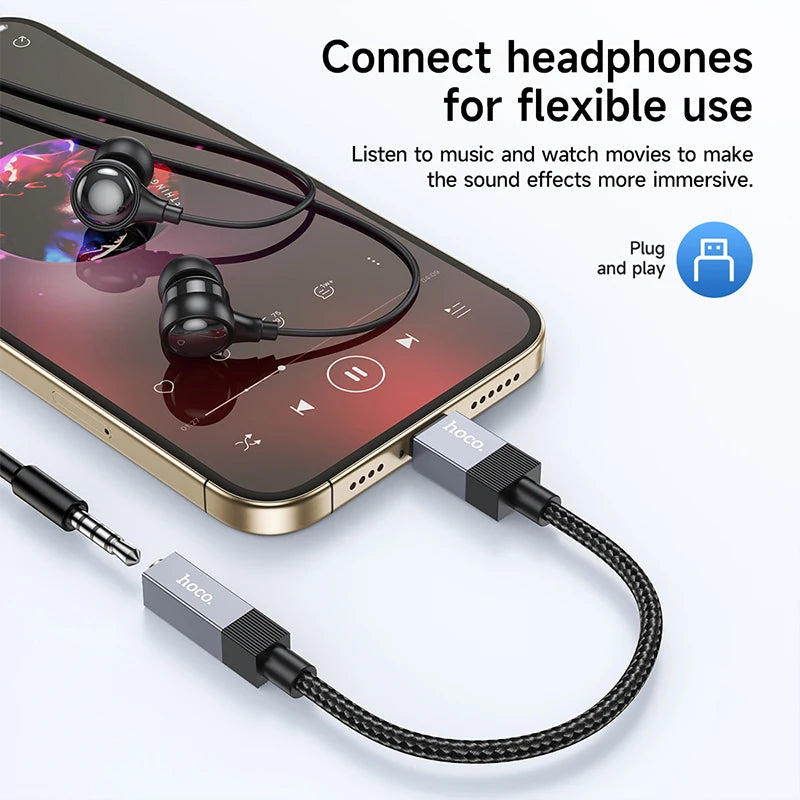 HOCO UPA32C USB-C to 3.5mm Audio Adapter with DAC