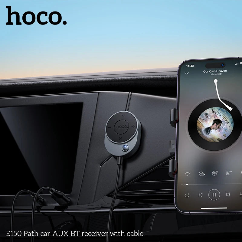 HOCO E150 Bluetooth 5.4 AUX Receiver for Car