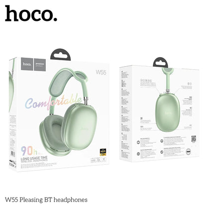 Hoco W55 Pleasing BT headphones packaging on a white background