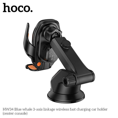 HOCO HW34 Automatic Wireless Car Charger Mount 15W