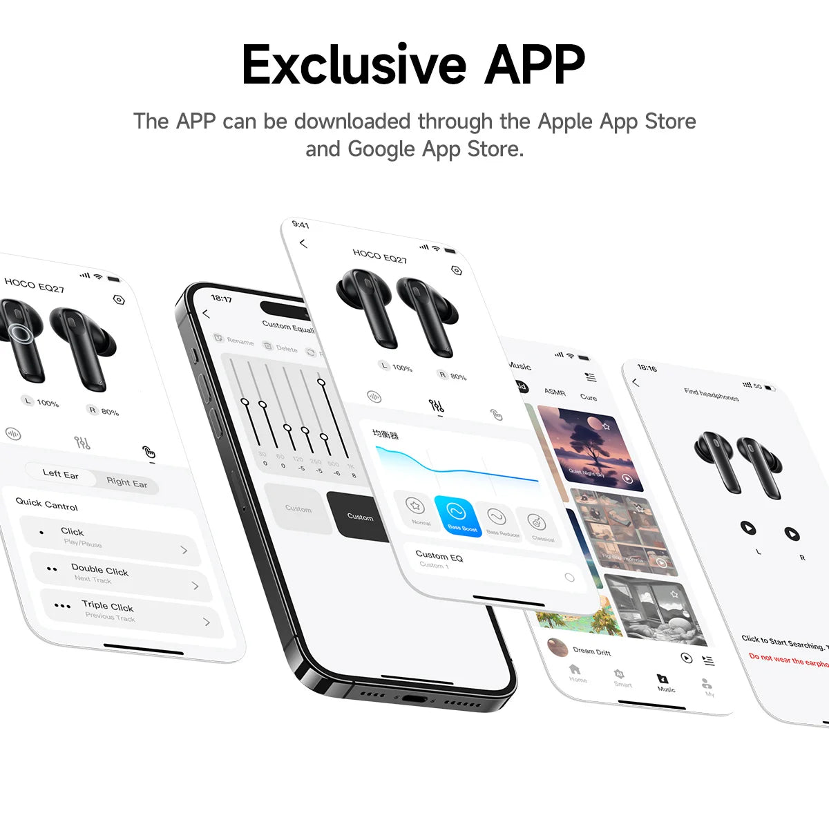 HOCO EQ27 AI Translation ANC & ENC Wireless Earbuds