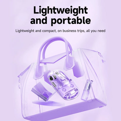 HOCO GM29 Transparent Dual-Mode Wireless Mouse – 1600 DPI Silent