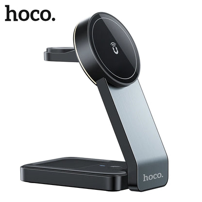 HOCO CQ3 3-in-1 Foldable Magnetic Wireless Charging Stand