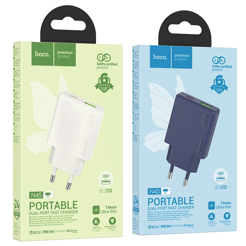HOCO N45 30W Ultra-Slim PD Fast Charger