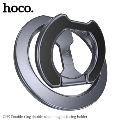 HOCO GH9 Magnetic Double Ring Phone Holder (MagSafe Compatible)