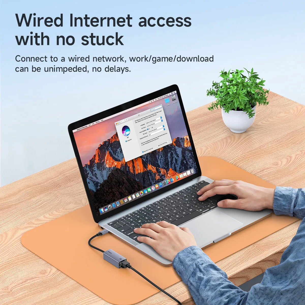 HOCO UA37 USB-C to Gigabit Ethernet Adapter