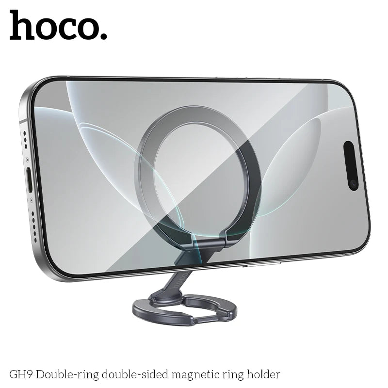 HOCO GH9 Magnetic Double Ring Phone Holder (MagSafe Compatible)