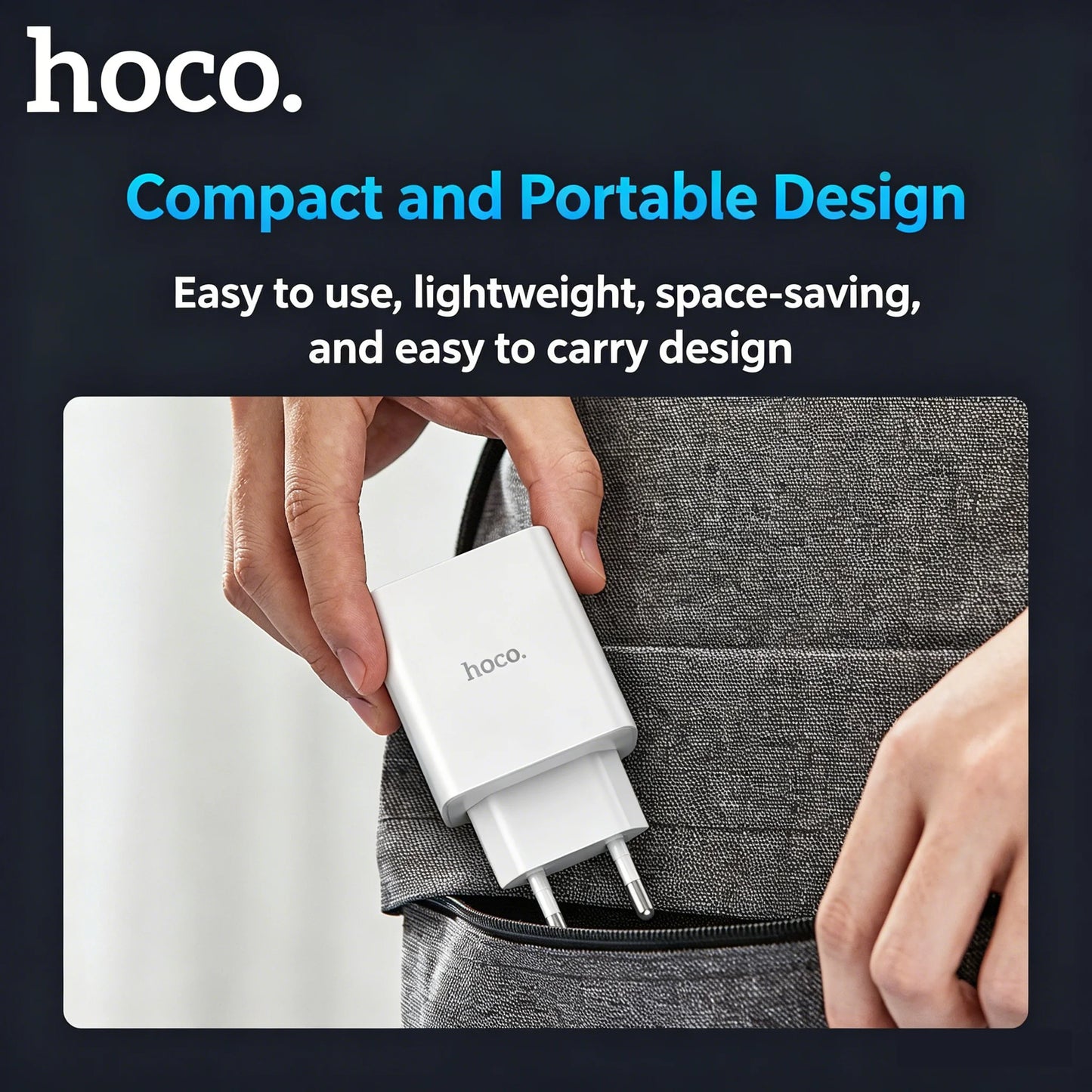 HOCO C102A 4-Port USB Wall Charger QC 3.0 18W