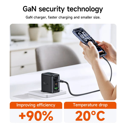 HOCO N79 65W GaN Fast Charger with TFT Display