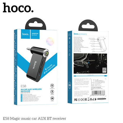 HOCO E58 Bluetooth AUX 3.5mm Receiver with Microphone
