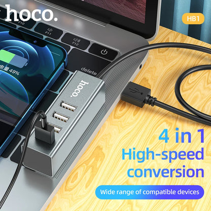 HOCO HB1 4-Port USB 2.0 High-Speed Hub