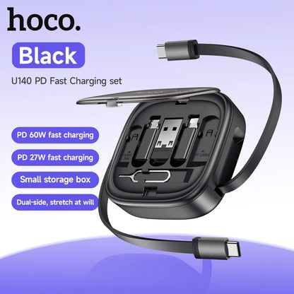 HOCO U140 6-in-1 Retractable Charging Cable Kit 60W