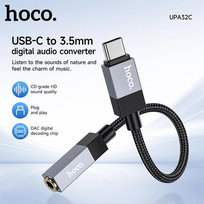 HOCO UPA32C USB-C to 3.5mm Audio Adapter with DAC
