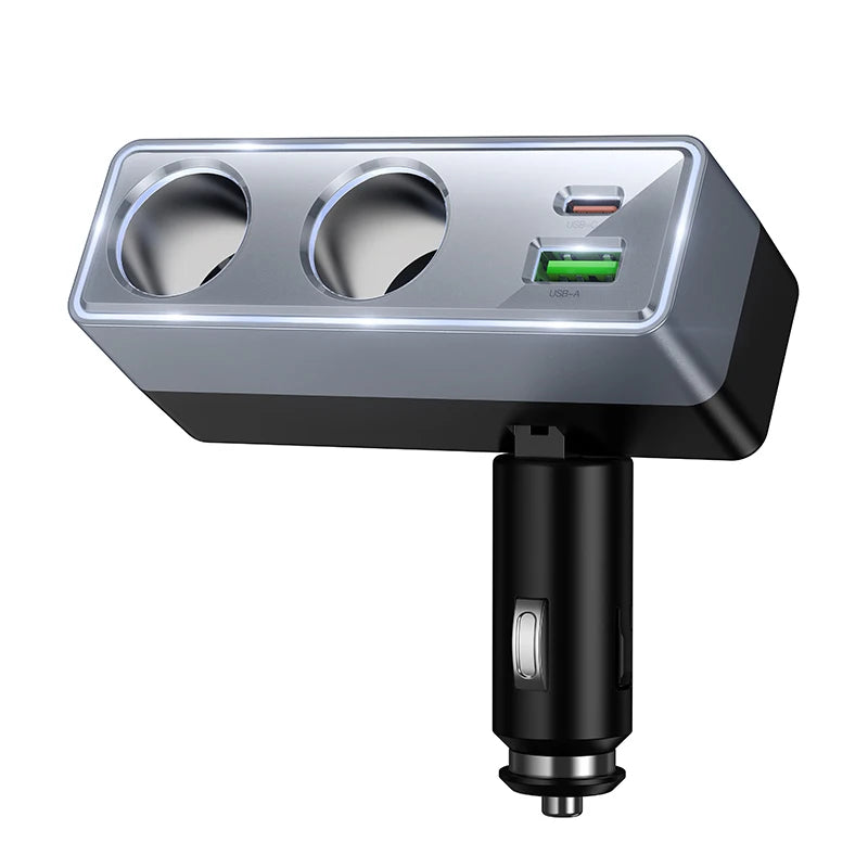 HOCO Z65A 165W Car Charger with PD45W and Cigarette Lighter Port