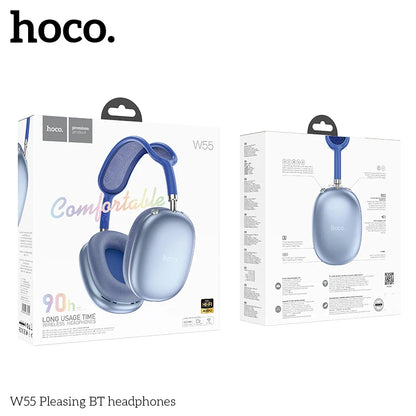 Hoco W55 Pleasing BT headphones packaging on a white background