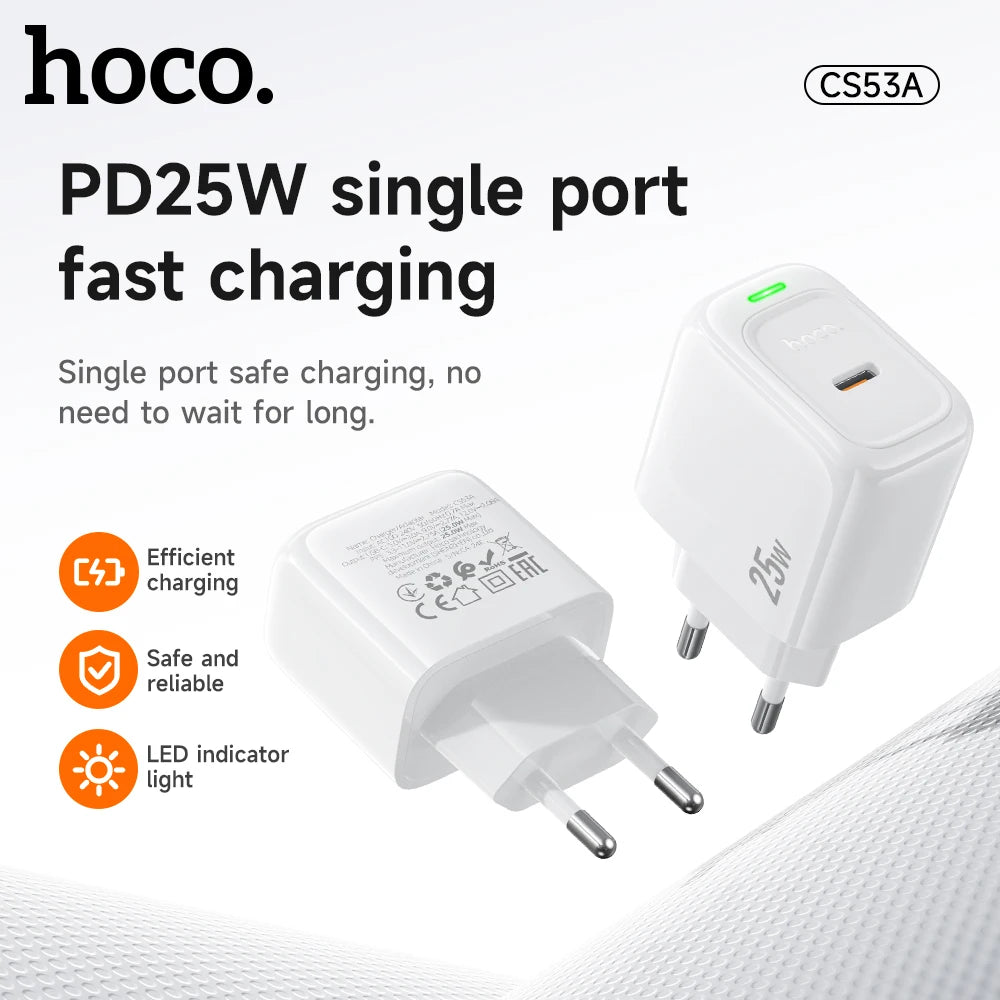 HOCO CS53A USB-C PD 25W Wall Charger