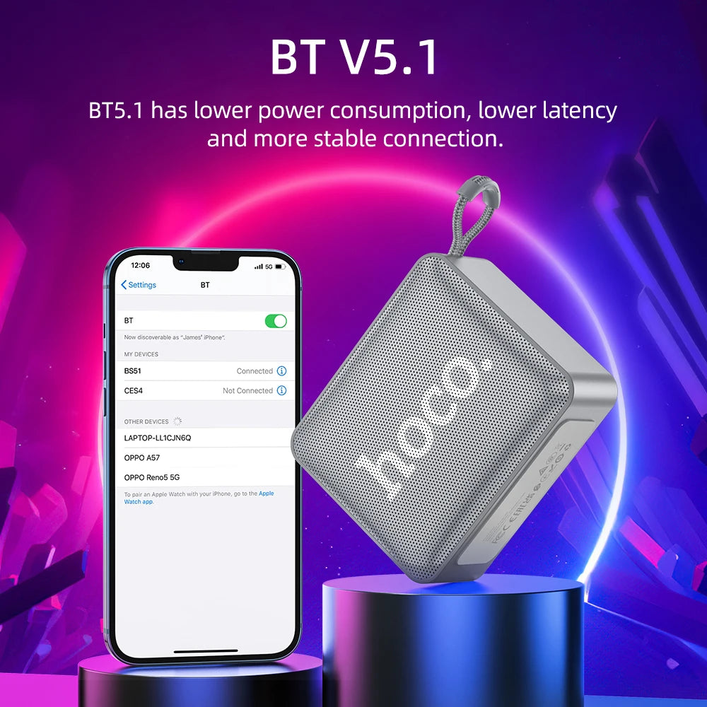HOCO BS51 Mini Bluetooth Speaker with TWS & FM
