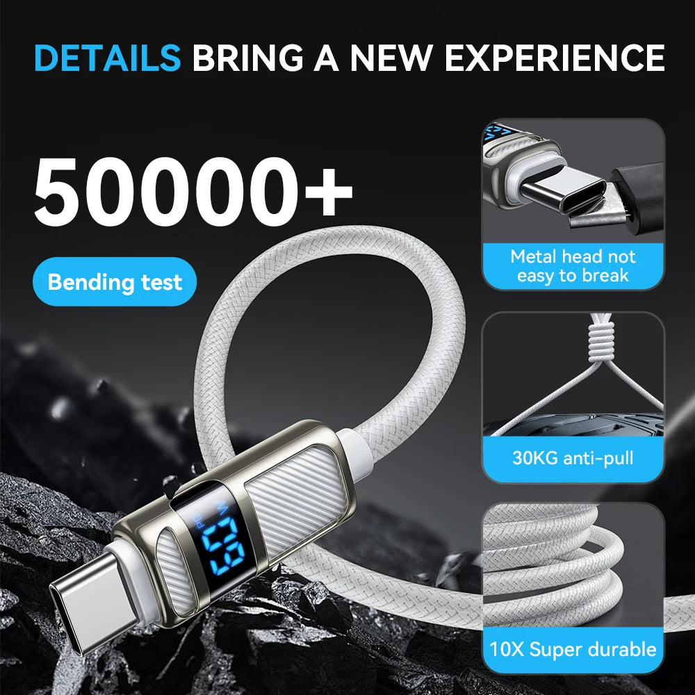 HOCO U137 PowerDisplay 60W USB-C Fast Charging Cable