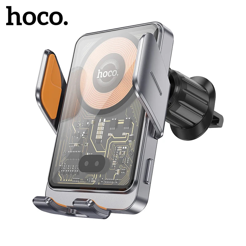 Hoco car phone holder with clear back design on a white background