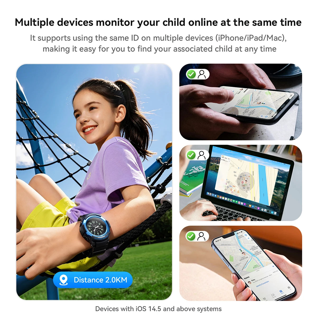 HOCO E112 Kids Smartwatch with Apple Find My
