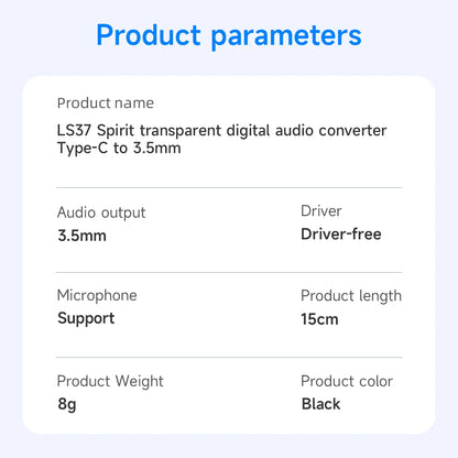 HOCO LS36 USB-C to 3.5mm Audio Adapter with DAC