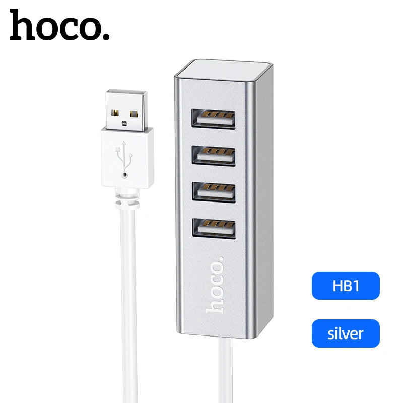 HOCO HB1 4-Port USB 2.0 High-Speed Hub
