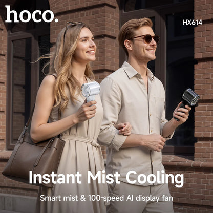 HOCO HX614 Portable Misting Fan with Digital Display