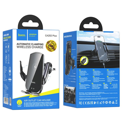 HOCO CA202 Plus 15W Smart Wireless Car Holder