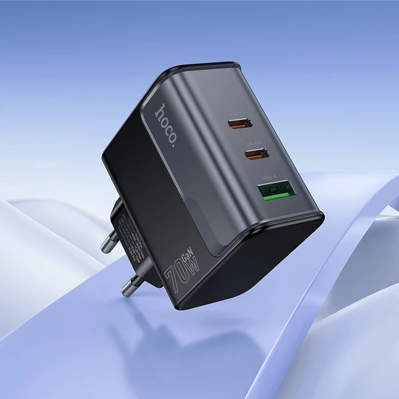 HOCO CS75A 70W GaN Charger with 2 USB-C and USB-A