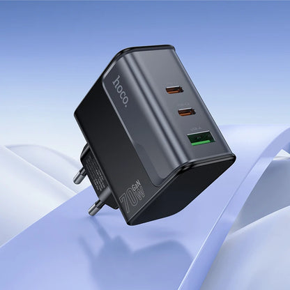 HOCO CS75A 70W GaN Charger with 2 USB-C and USB-A
