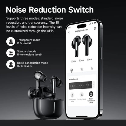 HOCO EQ34 Plus ANC App-Controlled Wireless Earbuds