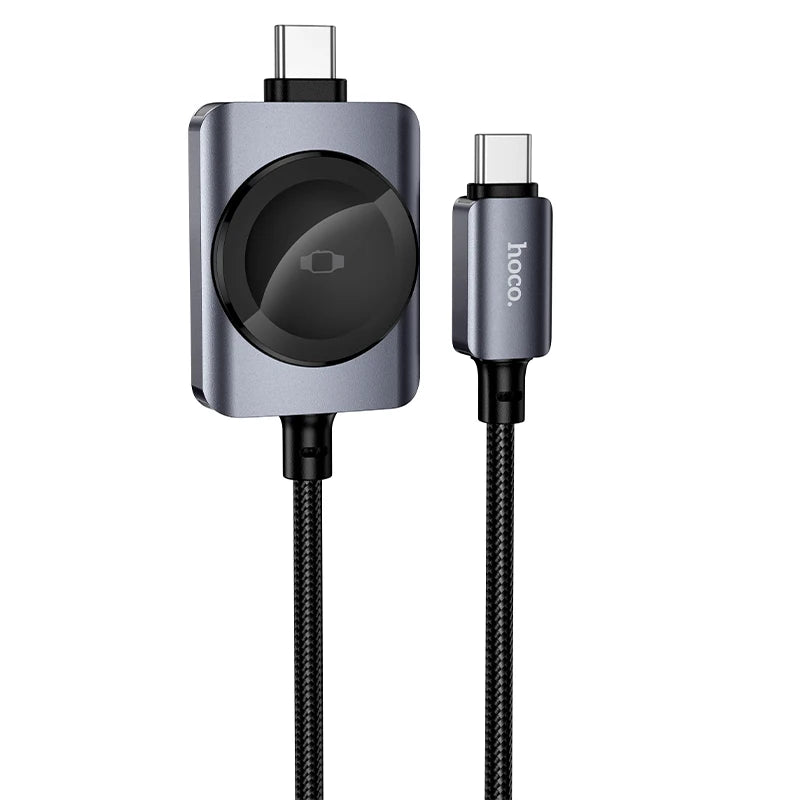 HOCO CW6 100W USB-C 2-in-1 Cable with Apple Watch Wireless Charger