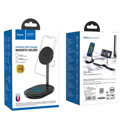 HOCO CW40 3-in-1 Magnetic Wireless Charging Stand