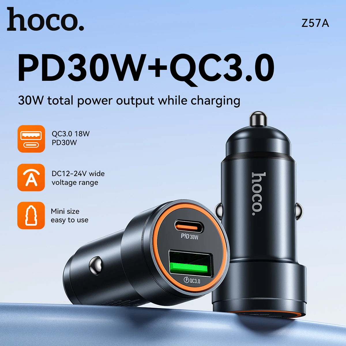 HOCO Z57A TurboDrive PD30W Car Charger