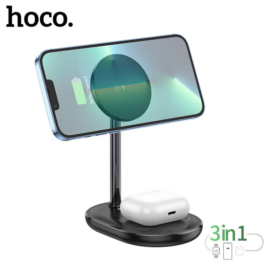 HOCO CW40 3-in-1 Magnetic Wireless Charging Stand