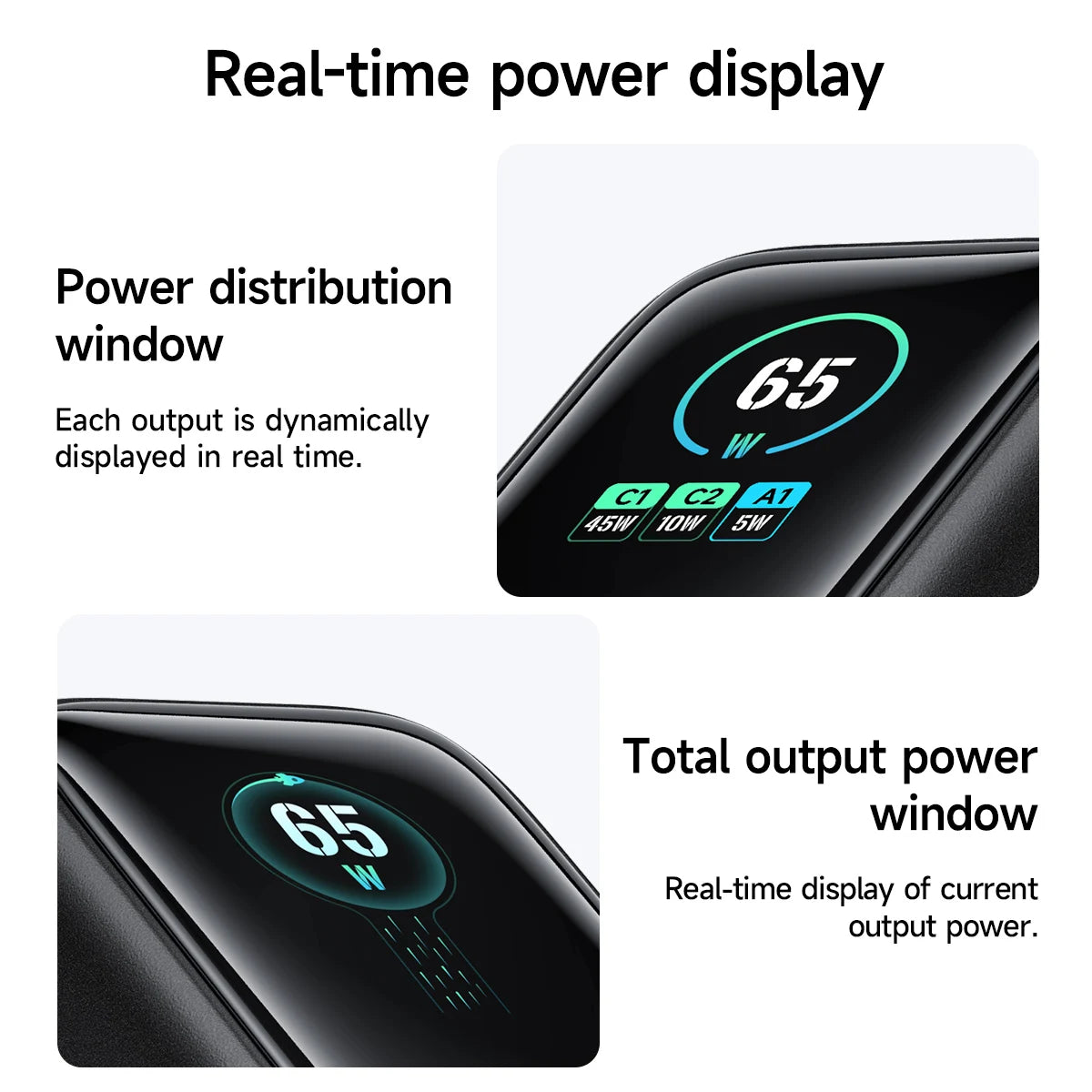 HOCO N79 65W GaN Fast Charger with TFT Display