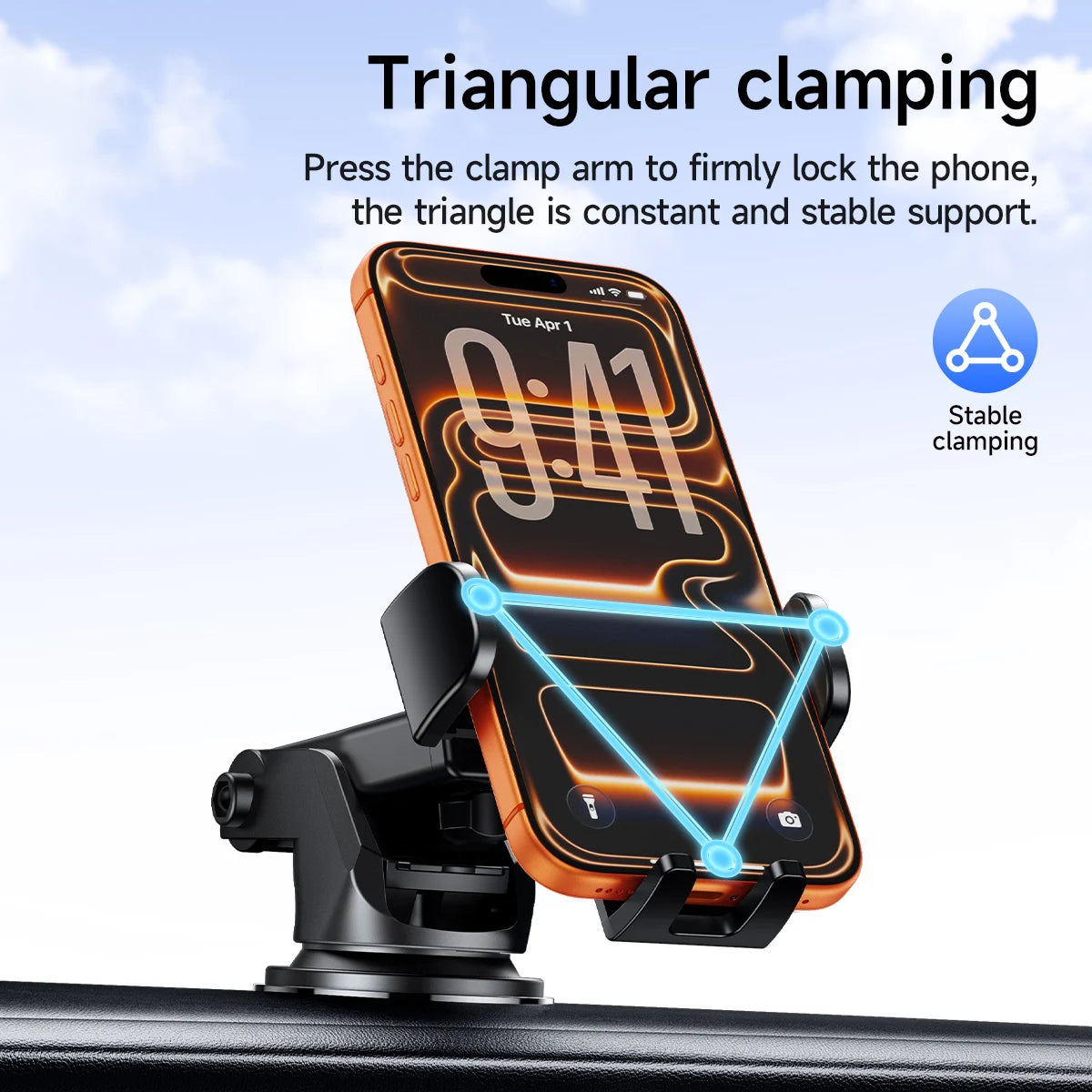 HOCO CA95 Suction Cup Car Phone Mount with Telescopic Arm