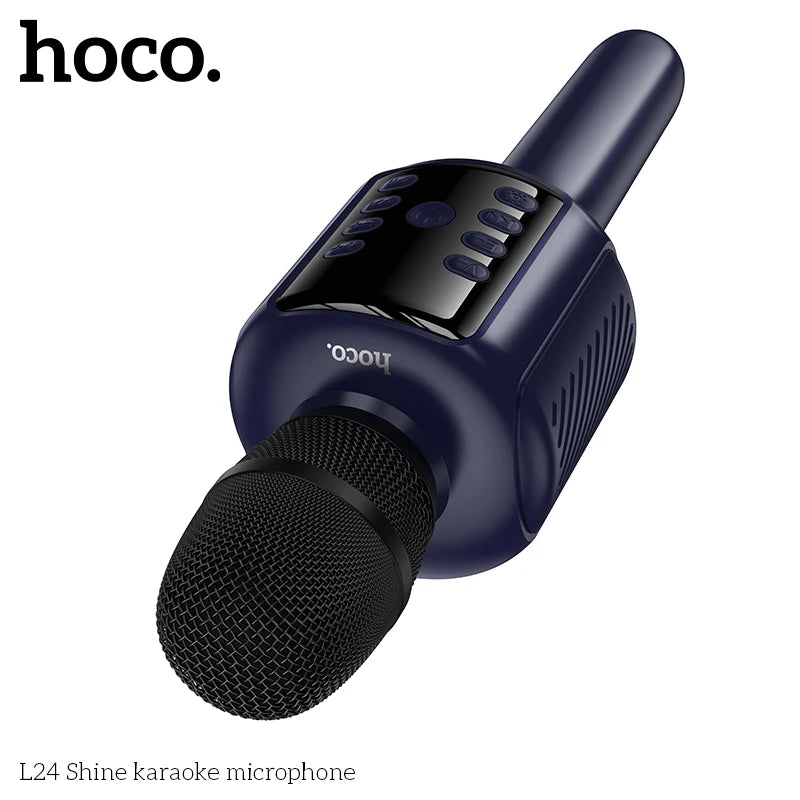 Hoco L24 Shine karaoke microphone on a white background