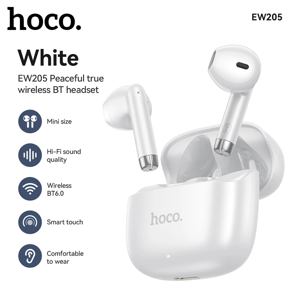 HOCO EW205 Mini Semi-In-Ear Wireless Earbuds