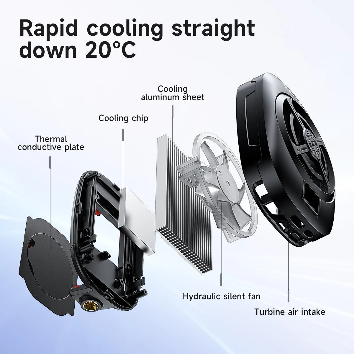 HOCO GM76 Magnetic Phone Cooler with RGB Display
