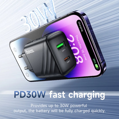 HOCO CS23A 30W GaN Dual Port Charger USB-C + USB-A