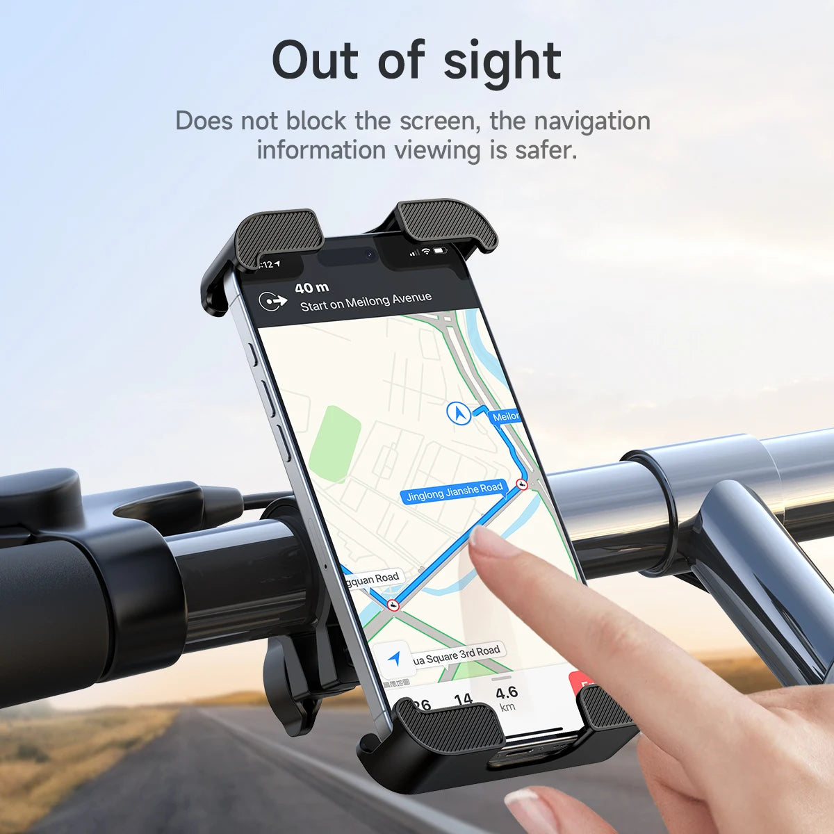 HOCO H78 Bicycle & Motorcycle Phone Mount with 360° Rotation