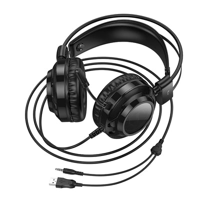 HOCO W110 RGB Gaming Wired Headset with Noise-Canceling Mic